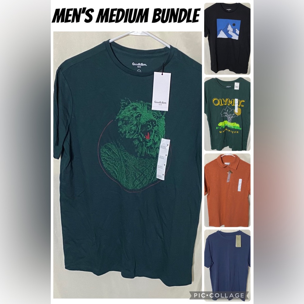 All New Men’s Medium Short Sleeve Shirt Bundle
